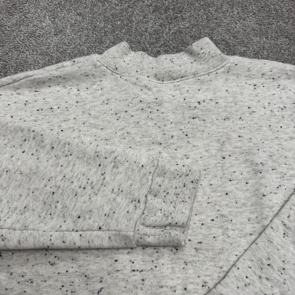 Madewell MWL BetterTerry Speckled V-Notch Pullover Sweatshirt Womens XXS Gray - Picture 4 of 12